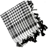 Sjaals Shemagh sjaal Houndstooth Patroon hoofddoek Arabische hoofdwikkeling religieuze kerchief y1ua