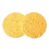 5pcs Round Soft Yellow Cosmetic Puff Makeup Pads Beauty Natural Wood Fiber Face Wash Cleansing Sponge Cosmetic Puff Pads