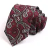 Arrivées Mens Luxury 7cm Tie Fashion Coure formel pour hommes Business Suit Work Coldage Géométrique Print Red Ties 240412