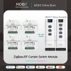 Control Moes Zigbee Smart Rf433 Curtain Switch Module for Motorized Roller Shutter Blinds Motor 2mqtt Smart Life App Alexa Google Home