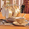 Tazze inglesi in stile retrò tazza di tè pomeridiano creativo e tazza di piattino caffè in ceramica regalo di compleanno