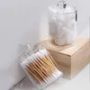 Storage Bottles Qtip Holder Dispenser Clear Plastic Apothecary Jars With Lids For Bathroom Vanity Countertop