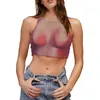 Women's Tanks Colorful Fluid Painting Body Art Thermal Sensing Female Crop Top Sexy 3D Printing Summer Sleeveless Woman Clothing Y2K Vest