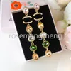 High-end Earrings Long Eardrop Brand Double Letter Designers Fashionable Girls Love Gifts Colorful Crystal Gold-Plated Earrings Chain Birthday Party Jewelry Gifts