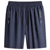 Zomer slanke shorts cool strandbroek zip zak elastische riem cinch broek casual shorts geprinte blank bord zomer 240417