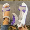 Sandals dames zomer casual flats mode platform schoenen eenvoudige comfortabele basisstijl open teen plus size 36-43
