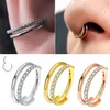 G23 16G CZ ROW CONCH COSE RING CARTILAGE HOOP DAITH TRAGUS HELIX LOBE EARRING HINGED 세그먼트 클리머 피어싱 보석 240407