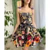 Neue Frauen 2024 3d Blumenstickerei verpacktes hip sexy Kleid