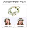 Dekoracyjne kwiaty wieńce delikatne Perl Wedding Hair Akcesoria Wiselan Babysbreath Bride opaski na głowę