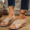 Casual Shoes Women Sandals Peep Toe Heels Summer For Comfy Wedges Platform Sandalias Mujer Luxury Footwear