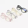 Ins Popular Fashion UltraLight Cat Eye Multicut Crystal Glasses Glasses Framella Clear Lens Uomini Ottici Ottici Frame Sunglasse1694499