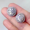 Teste de aprovação total de 6ct Brincos de moissanita para meninas Mulheres S925 Sterling Silver Moissanite Brincos de diamante de diamante Jóias finas