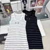 2024 Avondjurken Elegante Designer Jurk Women Long Jurk Dames Kleding Luxe mouwloos vest Sexy Sling Dames zomerjurken Casual dame slanke breisjes kleren