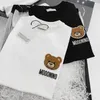 T-shirts pour enfants pour enfants t-shirts t-shirts garçons filles dessin animé ours brodé lettre coton à manches courtes pulvérisation