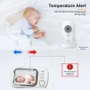 Monitörler ABM600 Video Bebek Monitörü 3.2 inç LCD 2.4G Anne Kid Twoway Audio Bebek Bakıcısı Gözetleme Kamera Sıcaklık Ekran