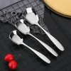 Spoons 304 Stainless Steel Tableware Square Flat Bottom Creative Chinese Spoon Home Restaurant