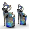 Dance Shoes Women 20CM/8inches PU Upper Plating Platform Sexy High Heels Sandals Pole 349