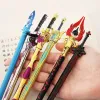 Pens Genshin Impact Peripheral Gel Pen Signature Pen Sword Model Student Stationary Mental Writing Accessoires