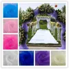 Dekorativa blommor 72cmx10m Tulle Roll Baby Shower Gaze Favor Organza Sheer Crystal Home Garden Wedding Decoration Party Crafts Supplies 7Z