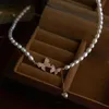 Anhänger Halsketten Mode Frauen Vintage Butterfly Perlen Halskette Frauen Anhänger Kragen Kette Halschain Party Accessoires Y240420