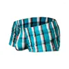 Sous-pants Classic Sexy Plaid Mens Boxer Shorts Men Men Sous-vêtements U Convex Pouche Boxer pour Homme Mâle