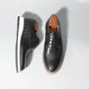 Chaussures habillées phénkang véritable cuir de vache de vache noir époux de mariage de créateur élégant pour hommes chaussures mocassin 2024