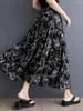 Spódnice spódnica z wysokim poziomem długie swobodne luźne nieregularne nieregularne stylowe stylowe retro bawełniane bawełniane bawełniane eleganckie ponadwymiarowe dla kobiet K677