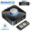 محول Bluetooth 5.0 جهاز إرسال جهاز الاستقبال ستيريو aux 3.5mm jack rca handsfree call tf udisk play محول الصوت اللاسلك