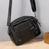 Bolsa de moda de bolsa pequena para mulheres, bolso de ombro de couro falso e feminino, zíper marrom bolsos de telefone Crossbody Messenger