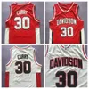 Stephen Curry Jersey NCAA College Basketball Jerseys Retro Mens All Stitched White Red