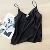 Damestanks Camis Women Losse tanktop Fashionable Silky Satin Camisole voor alle seizoenen Blusas M30500 Y240420