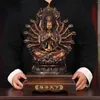 Dekorativa figurer avalokitesvara bodhisattva prydnader lockar rikedom tusenhanded buddha staty hantverk hem dekoration