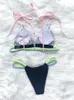 Dames zwemkleding bikini dames zwempak 2024 massieve sling micro bikini's set sexy veter zomers 2 -stuk strandkleding badkleding vrouw