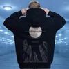 Hoodies masculinos soltos da lua de maré