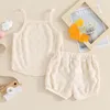 مجموعات الملابس FocusNorm 0-3y Summy Summer Baby Baby Girls Cloths 2PCS Checkerboard Print Olcyless Camisole Shorts