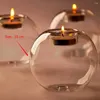 Titulares de velas portador de vidro Europa estilo redonda de cristal oco de cristal transparente para festa de casamento romântico para festas decoração de casa decoração