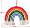 Decorative Figurines Macrame Rainbow 7 Colors Wall Decor For Bedroom Nursery Baby Kids Room Hand Waven Tapestry Tassel Hanging Nordic Style