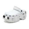 Hardcrocs zwarte rubberen slipper sandalen heren dames paren baotou dikke bodem cake holte verhogende slippers