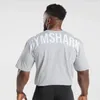 Men American Muscle Shark Street Fitness Gymshark Sports Short-Sleeved Męs