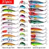 Gemischte Fischerei Kits Kits Crankbait Minnow Popper Bass Köder Wobbler Set Lifelicy Fake Bait Tackle 240407