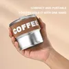 Cafetière en acier inoxydable tasse anti-drop résistante à la chaleur maison de bureau de bureau haute valeur en couleur portable avec un couvercle