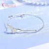 Bracelets de liaison conception 925 STERLING Silver Plum Charms Bracelet Korean Trend Simple Girlfriend Birthday Gift Bijoux Femme