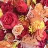 Decorative Flowers Artificial Silk Rose Plants Rolled Flower Wall Panel Up Hall Home Wedding Backdrop Decoration For Event Red Orange