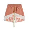 Rhude Short Designer Shorts Männer schwimmen Shorts Sommer Mode Strandhosen Sportbekleidung Briefdruck Street rot blau schwarze lila Herren Shorts