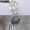 Purificateurs Foheel un bouton pour arrêter la pomme de douche pour la salle de bain Utilisation de la maison Trois modes Fonction de pulvérisation d'eau Accessoires de bain filtrés