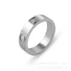 Designer Popular Love Ny High Version Carter Ring Classic Titanium Steel Crescent Slot Six Pis Par Wedding