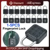 Controllo 15pc Smart Lock Smart impronta digitale palaboratura IP67 Imploratura impermeabile Paradlock rapido sbloccante blocco della password senza chiave