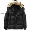 Marca canadense Men Jacket Down Down FourRure Parka Homme Jassen Chaquetas Outerwear Wolf Fur Manteau Wyndham Goose Jacket Coat Expedition Expedition 2442