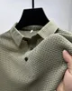 Polos de glace de glace pour hommes Messe d'été T-shirt à manches courtes Collier Collier Couleur lisse Polo Polo moitié