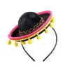 Berets Mexicans Sombrero Hat Hairhoops Festival Party Costume Headband Pography Props Adult Holiday Head Accessories